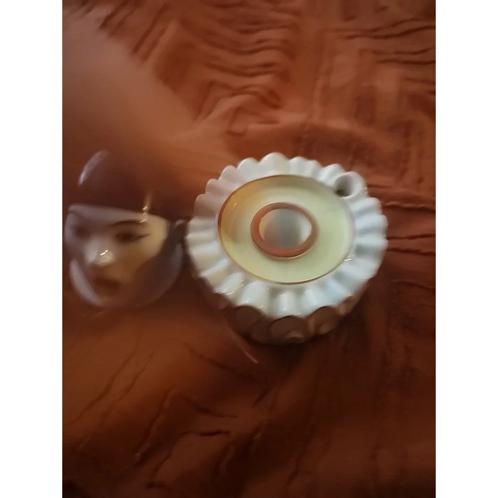 Art Deco Becqueral Aladin French Porcelain Pierrot Clown Inkwell-new